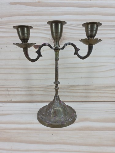 Brass armed candlestick - 3,