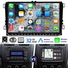 For VW GOLF MK5 MK6 9" Apple Carplay Car Stereo Radio Android 14 Player GPS 32GB