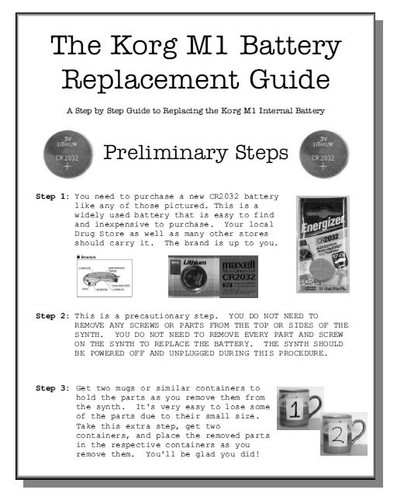 Korg battery replacement - m1,