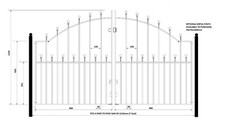 Manroe Ball Top Driveway Gate