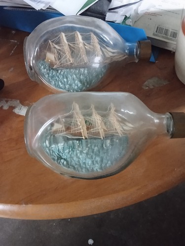 Vintage retro ship bottle - retro,