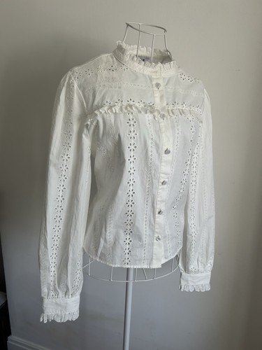 Zara white broderie anglaise - white,