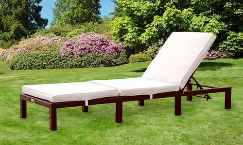 Rattan day bed sun lounger - rattan,
