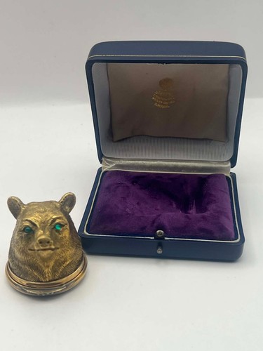 Antique faberge stamped bear - faberge-stamped, bear's