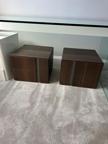 Pair luxury wood bedside - pair,