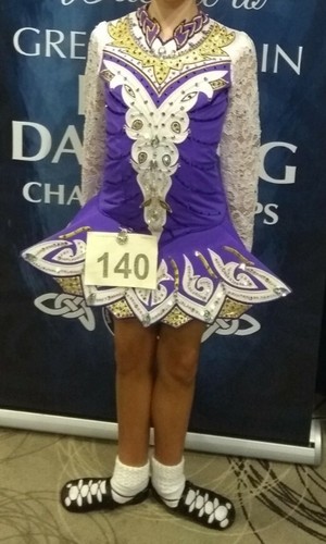 Irish dancing dress purple - dancing,