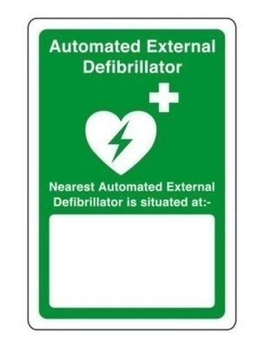 Aed safety sign - aed, sticker