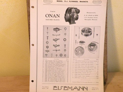Eisemann magneto model j - eisemann, 71-j