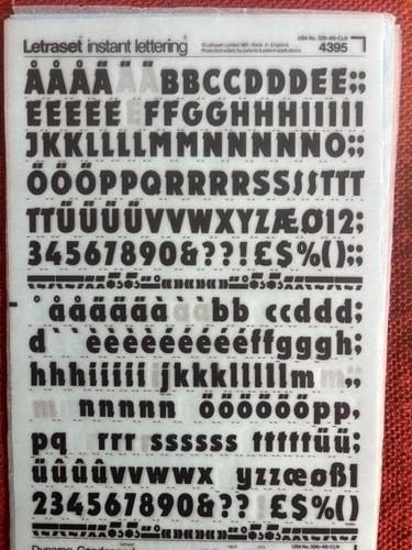 Letraset instant lettering - letraset,