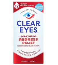 Clear Eyes Redness Relief Eye Drops 15 mL. Max Anti Redness Relief (Pro)