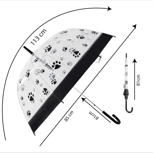 Transparent dome umbrella - transparent,