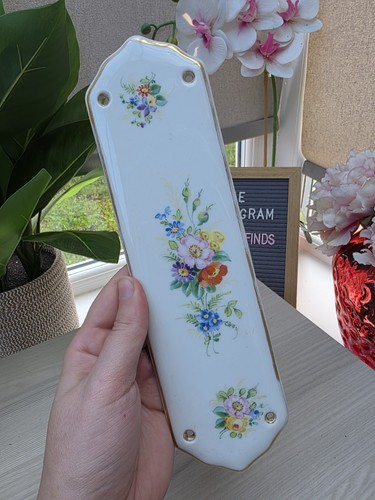 Antique vintage floral ceramic - floral,