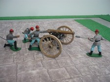 BRITAINS CIVIL WAR  CONFEDERATE GUN & CREW TOY SOLDIERS