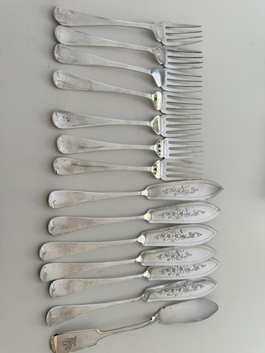 14pc vintage epns - 14pc, silver