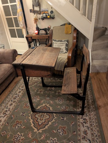 Vintage oak iron - vintage, framed