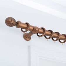Ribbed Wooden Curtain Pole