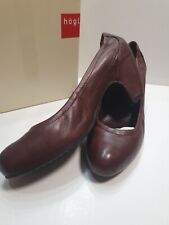 Hogl chocolate brown soft leather court shoes, size 6.5, used little.