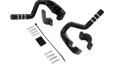 Show Chrome Adjustable Highway Pegs Black/Silver #41-422 Can-Am