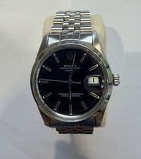 Rolex Oyster Perpetual Datejust Vintage Watch Black Dial