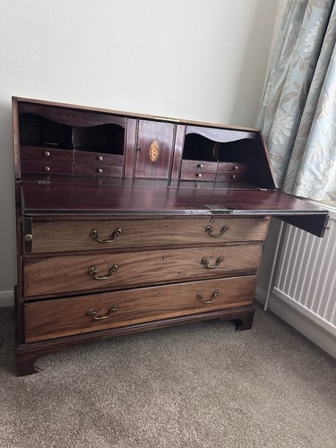 Mahogany fall front bureau - fall,