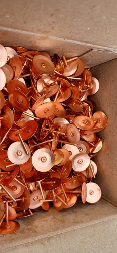 Copper disc rivets box of - copper,