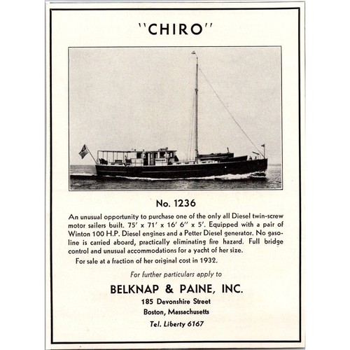 Chiro all diesel motor sailers - chiro,