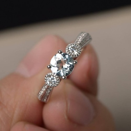 1ct round cut blue - 1ct, aquamarine