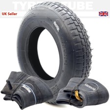 4.80/4.00-8 Tyre & Tube (480/400x8) BLOCK Tread Replacement Wheelbarrow 4PR