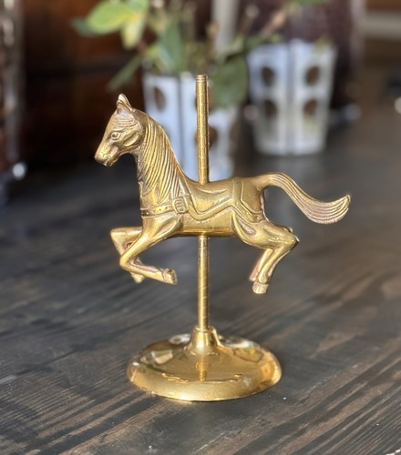 Vintage brass carousel - brass,