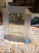 CRYSTAL 'VERA WANG' WEDGWOOD PHOTO FRAME. CLEAR AND FROSTED GLASS 6x4