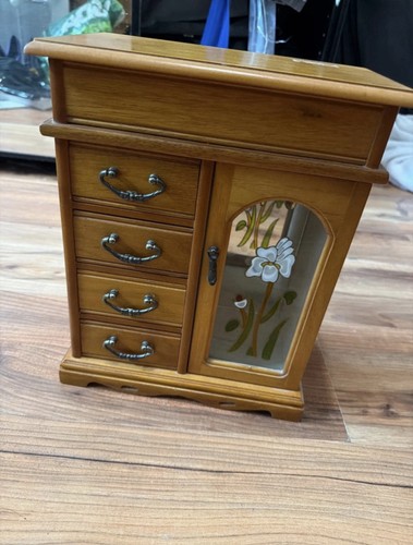 Wood brown jewellery - brown, box
