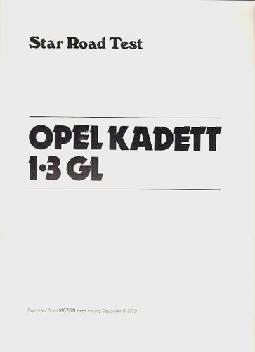 Opel kadett gl - opel,