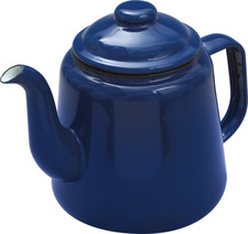 14cm FALCON ENAMEL TEAPOT DEEP BLUE TEA POT 1.3L TRADITIONAL OLD VINTAGE CAMPING