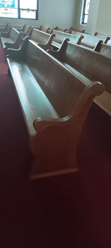 Antique oak church pews - oak, 1