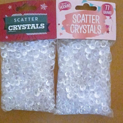 Clear acrylic scatter crystals - clear,