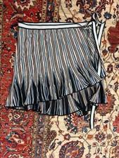 Missoni Italy Striped Knit Wrap Skirt Multicolor Wool Blend IT 42 US 6 Ruffle He