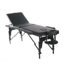 Portable Massage Table Bed Foldable Black Legs Beauty Salon Therapy Tattoo Couch