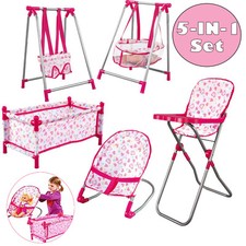 5-in-1 Foldable Stroller Doll