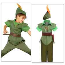 Kids Peter Pan Costume Cosplay Elf Fancy Dress Boys Girls Book Week Party Outfit