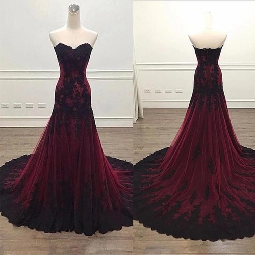 Black and burgundy - burgundy, gothic