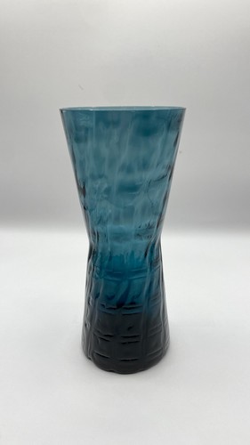 Blue glass vase swedish art - blue,