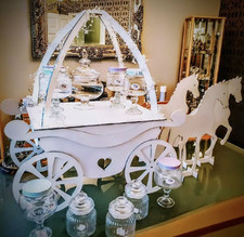 Y92 WEDDING CANDY CART SWEETS CAKES STALL CARTS DISPLAY STAND BARROW TROLLEY