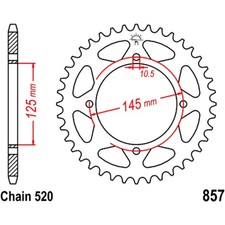 JT Sprockets Sprocket 46 Tooth Pitch 520 for: MZ/MUZ Yamaha Keeway Baghira XT