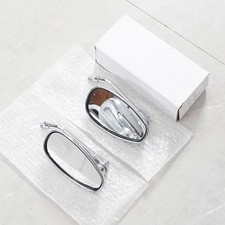 Pair Motorcycle Mirrors Chrome For Honda Shadow Spirit 750 1100 VTX1300 VTX1800