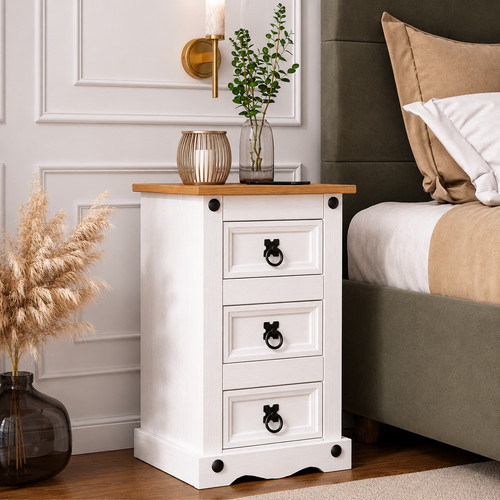 Corona bedside cabinet white - cabinet, 3