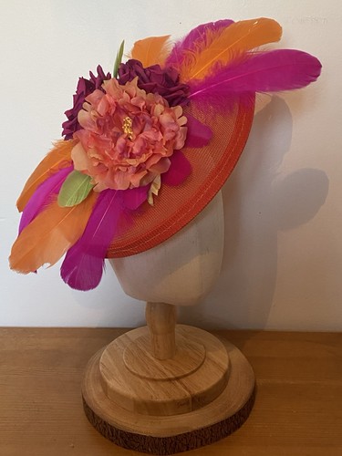 Orange rose pink feather - rose,
