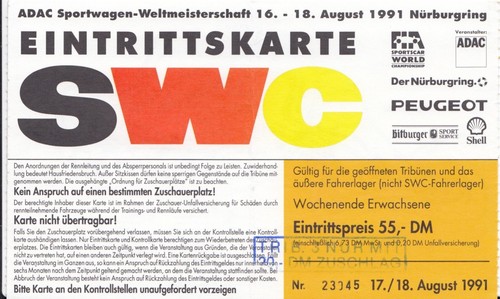 1991 nurburgring 430km group - group, c