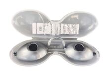 New Sunbed Tanning Goggles Quality UV Eye Protection With Vision Silver + Case 