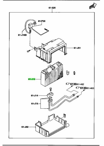 Oem mazda evaporator l r - evaporator, l/r