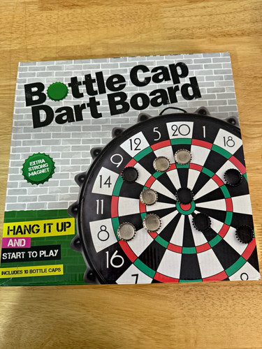 Magnetic bottle cap dart board - cap,
